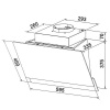 Вытяжка наклонная Gorenje WHI649X21P черный/серебристый