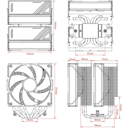 Кулер ID-Cooling Frozn A620 Black
